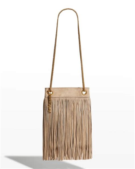 ysl fringe|Saint Laurent Small Grace Fringe Leather Shoulder Bag.